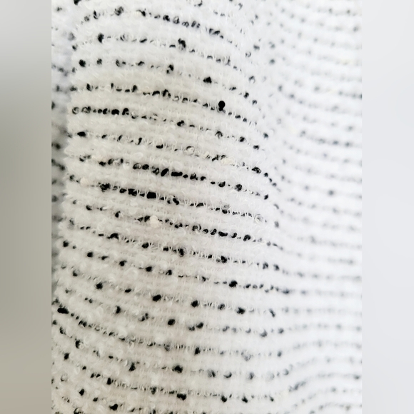 Carolina Belle Montreal Heathered White/Blk OpenFront Cardigan/Blazer Stretch XL - Picture 7 of 16